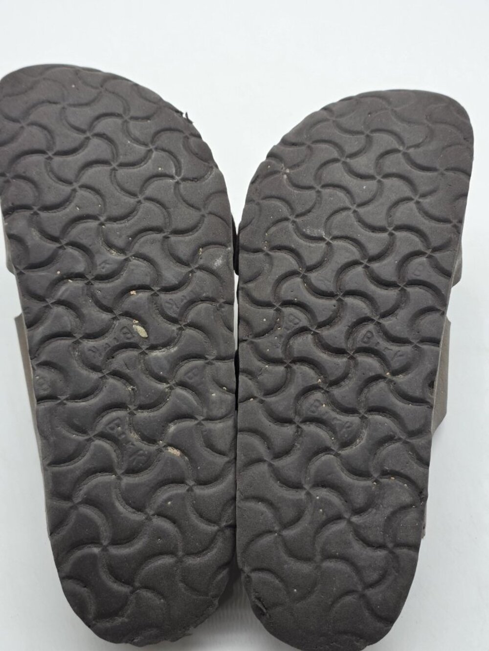 Birkenstock Arizona Sandals Shoes women Size 7 Brown Leather Double Strap Damage - Picture 12 of 13